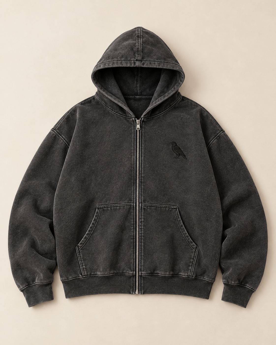 Front flat lay of Nightwatch Zip Hoodie
